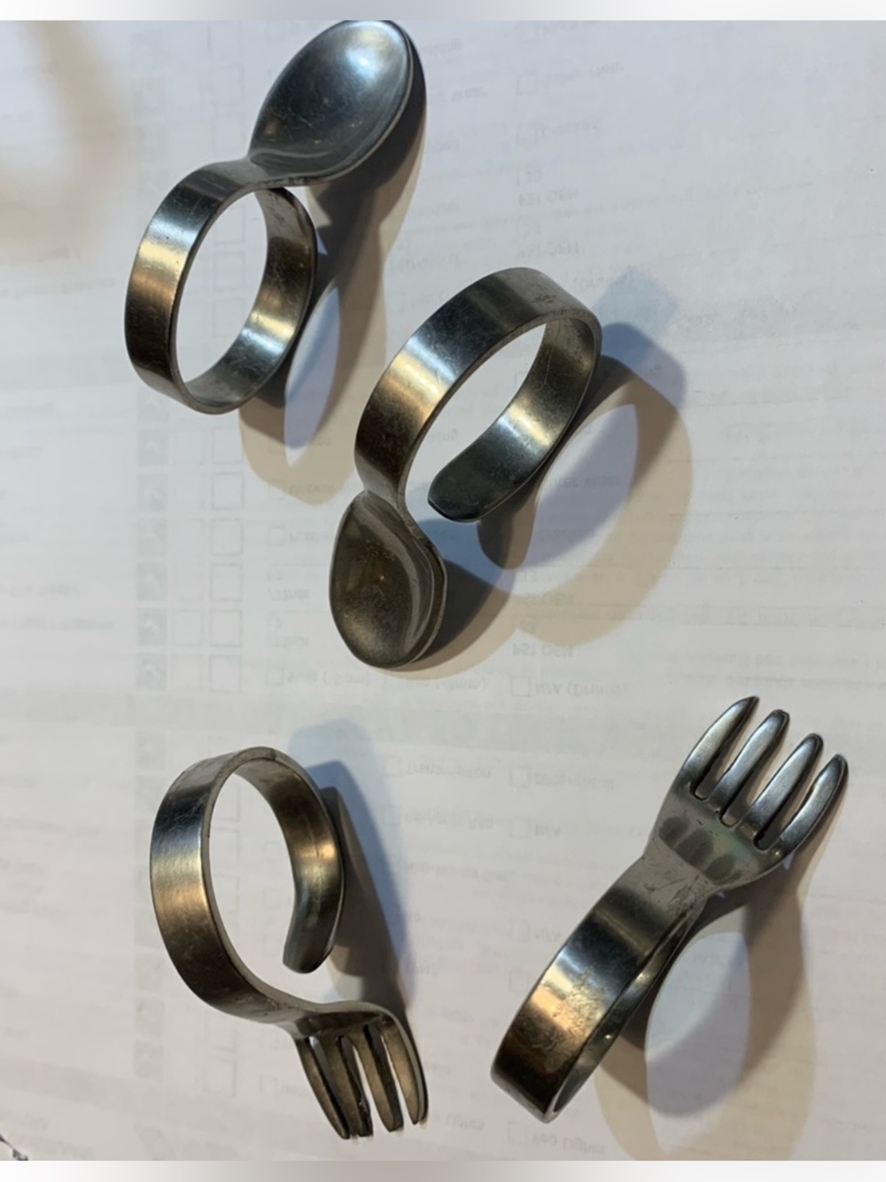 Spoon and fork napkin rings